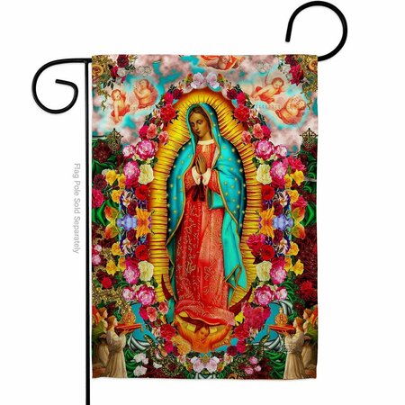 CUADRILATERO Our Lady of Guadalupe Religious Faith Double-Sided Decorative Garden Flag, Multi Color CU3910596